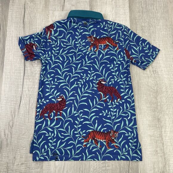 Greyson Golf Youth Tiger Floral AOP Print Polo Youth Size Large EUC I - Picture 9 of 9